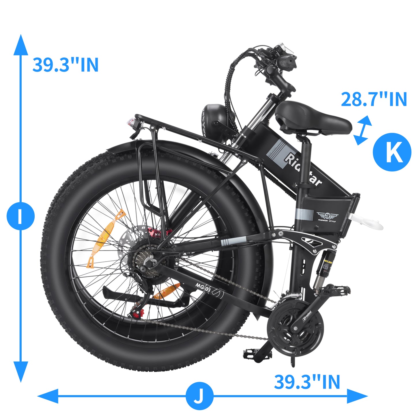 Ridstar DC26 750W Folding Fat Tire Mountain Electric Bike