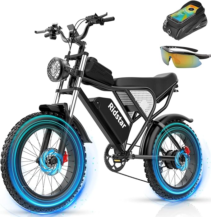 Ridstar Upgraded Q20 1000W Fat Tire Electric Bicycle